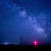 宗谷丘陵にて天の川