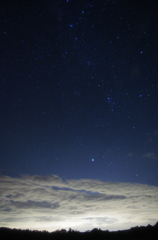 札幌の光と星空