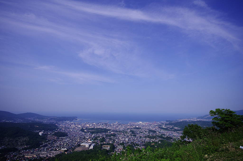 天狗山より小樽市街を望む