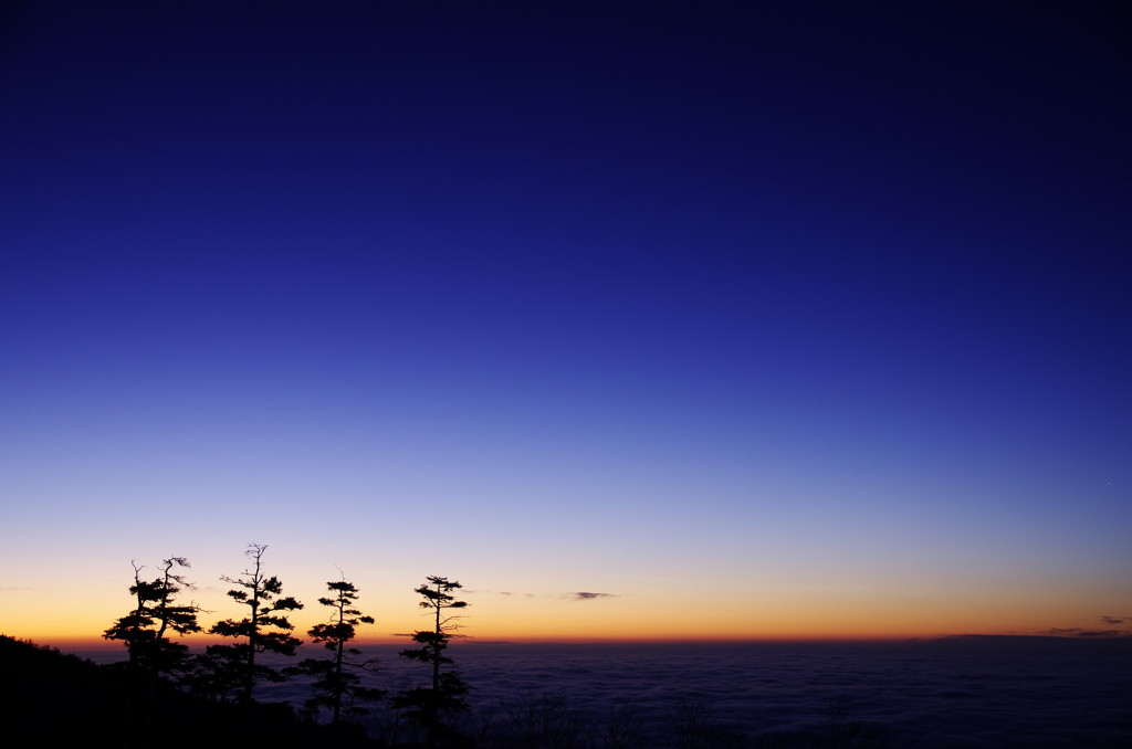 雲海と夕焼け