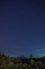 羊蹄山と星