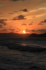 今日の夕日