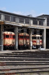 津山扇形機関庫跡