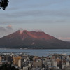夕暮れの桜島
