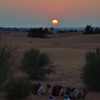 砂漠の夕日