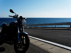 海とバイク