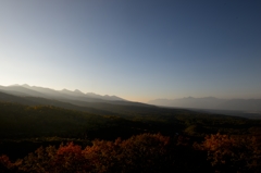朝秋の稜線