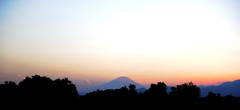 我が町の富士 夕焼け 我が町の富士 夕焼け
