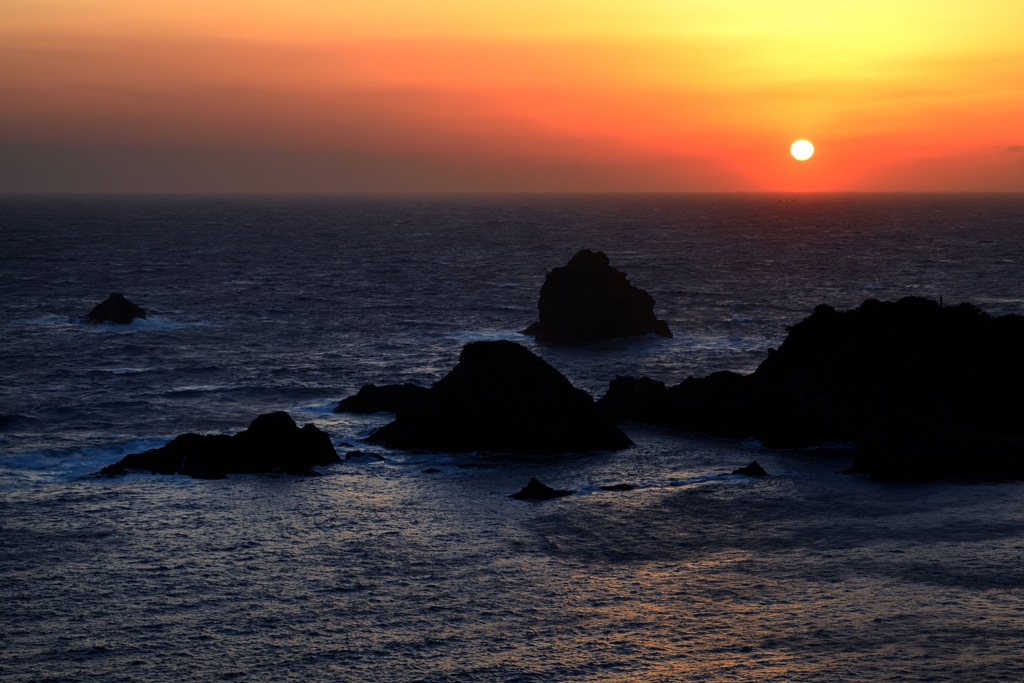 愛逢岬の夕景