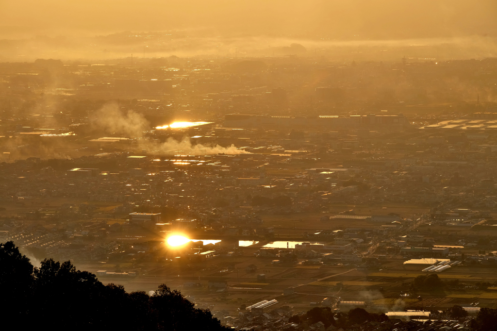 奈良の夕景