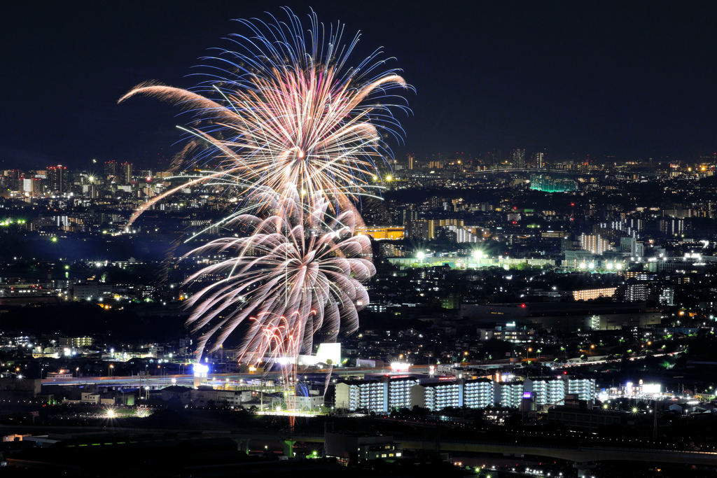 夏の夜空に(^_-)-☆