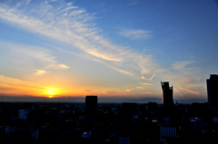 名古屋の夕景