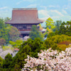 金峯山寺を望む