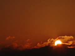 沈みゆく夕日