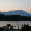 御所湖と岩木山　夕景
