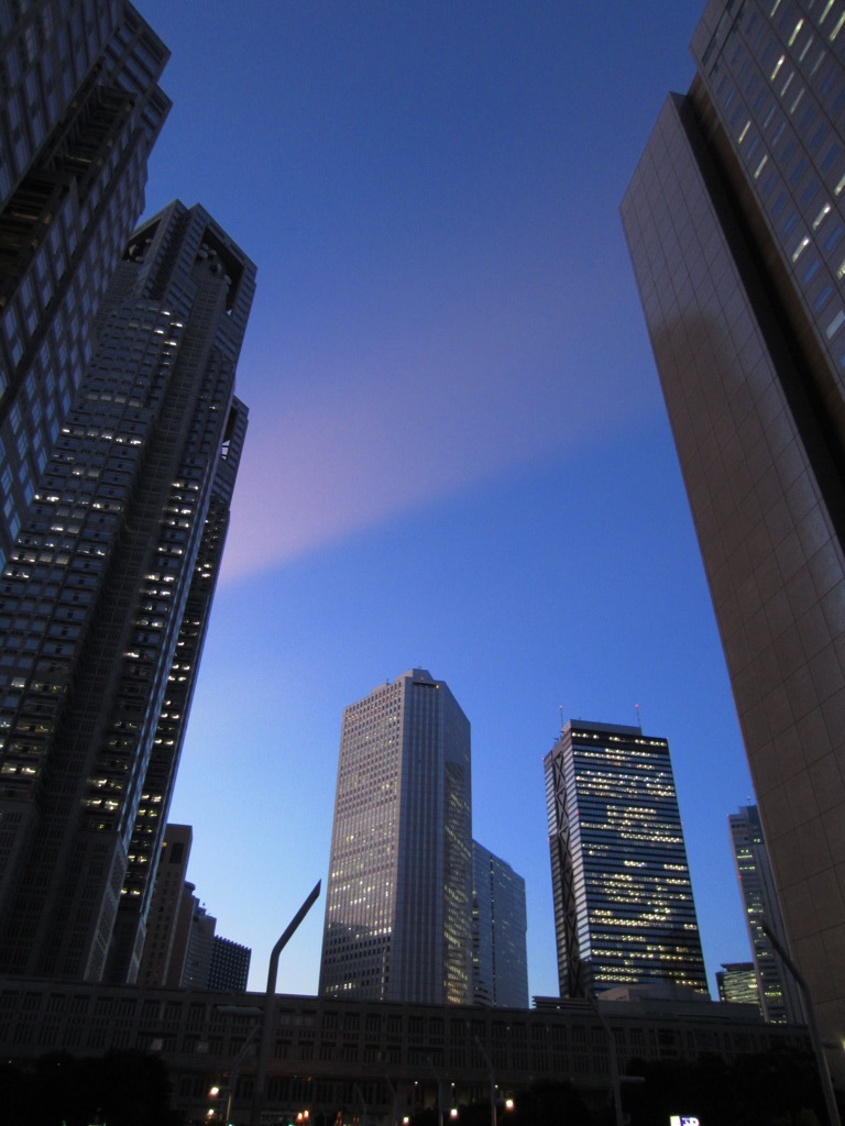 新宿　夏の夕暮れ