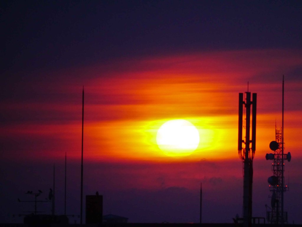 夕日