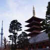 新旧塔比べ