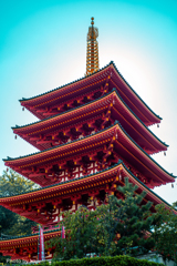 五重塔の後光