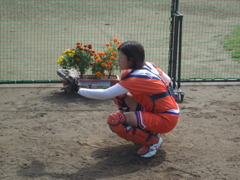 ソフト・ルネサス高崎・峰幸代選手（北京五輪金メダル）