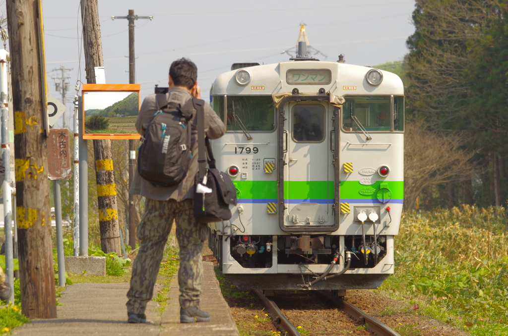 鉄道ファンを撮る