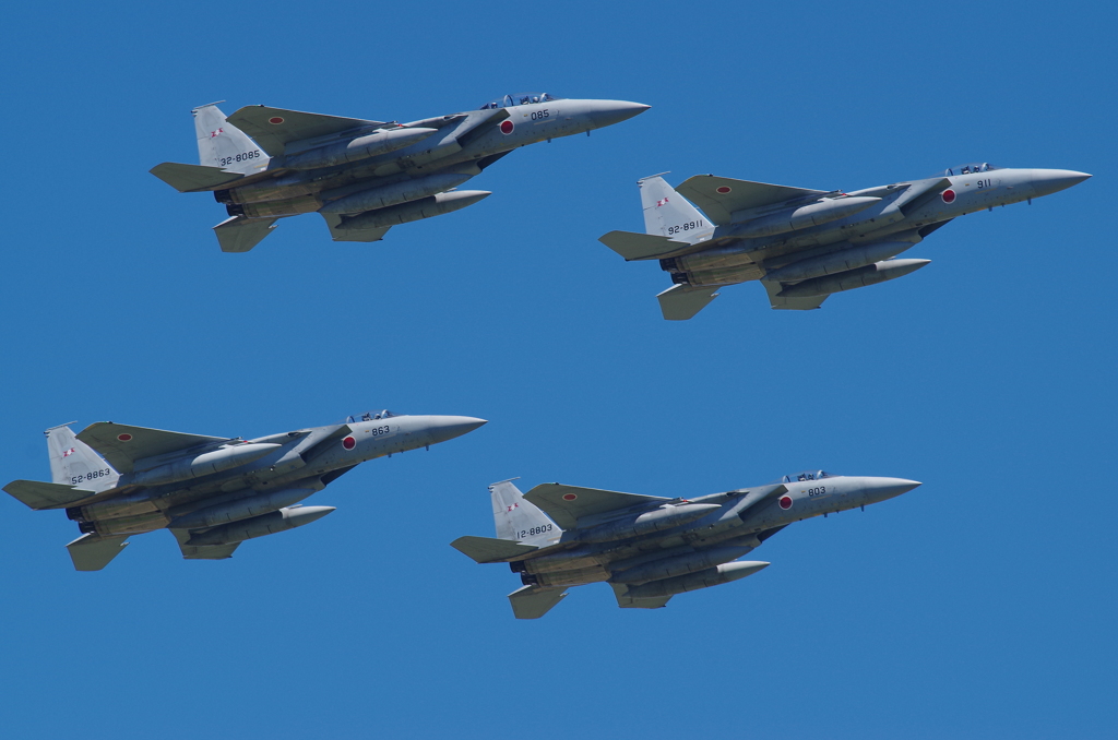 F-15J/DJ ダイヤモンド隊形