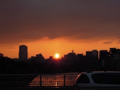 片町橋の夕陽