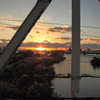 赤川鉄橋からの夕陽