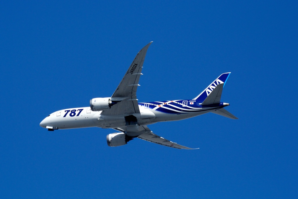 Boeing 787 Dreamliner　都島上空