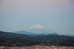 夜を迎える富士