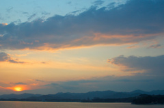 浜名湖の夕暮れ