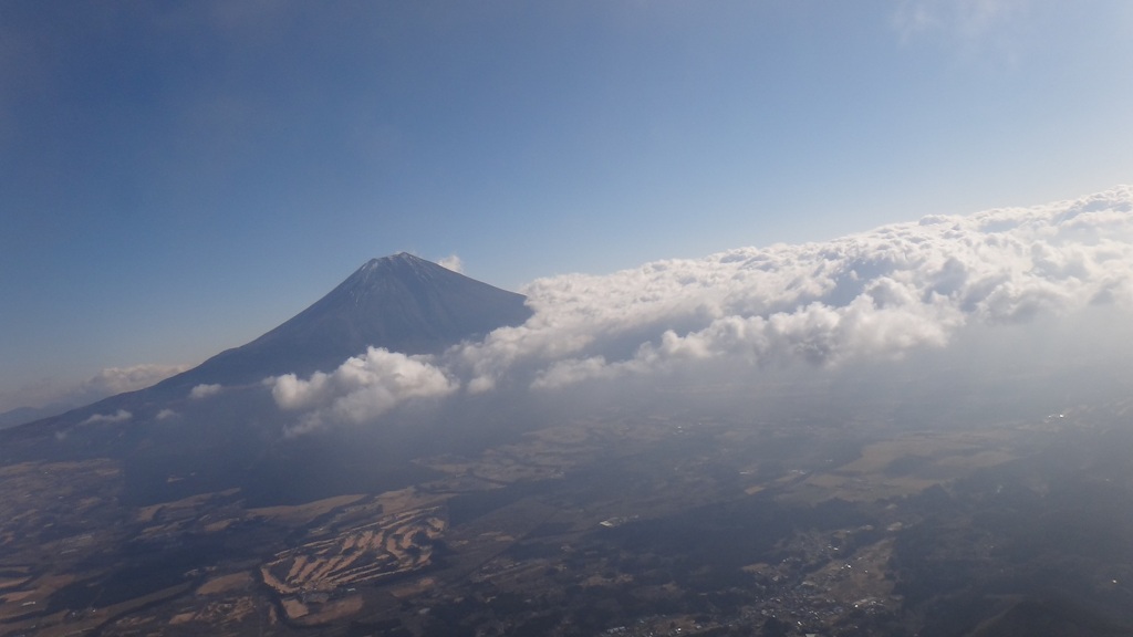 2011年1月14日朝霧フライト　富士山と雲海