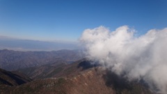 2011年1月9日　朝霧フライト　毛無雲横から本栖湖