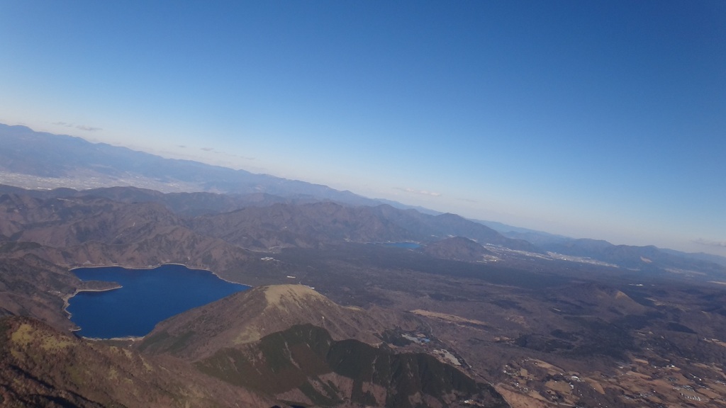 2011年1月7日　朝霧フライト　竜ヶ岳、本栖湖