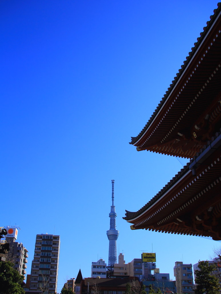 浅草寺とスカイツリー