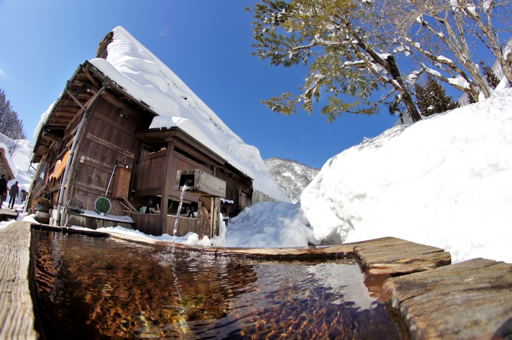 厳冬五箇山　春の水音♪