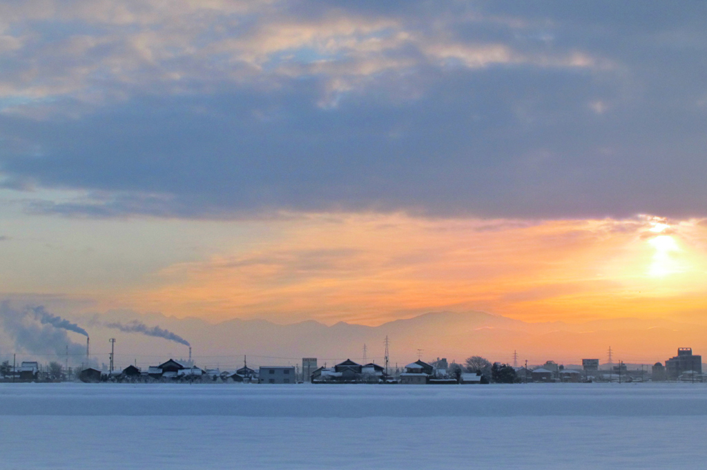 雪の国　つかの間の晴れ