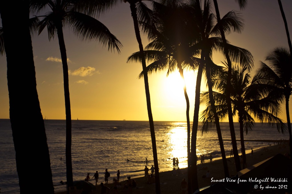 Sunset view from Hula Grill Waikiki
