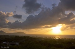 Sunset view from near Diamond Head color