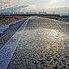Icy footpath