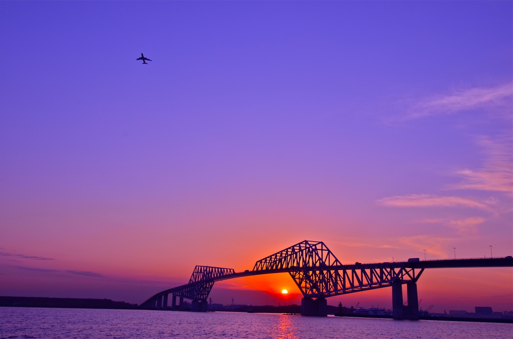 恐竜橋の夕景