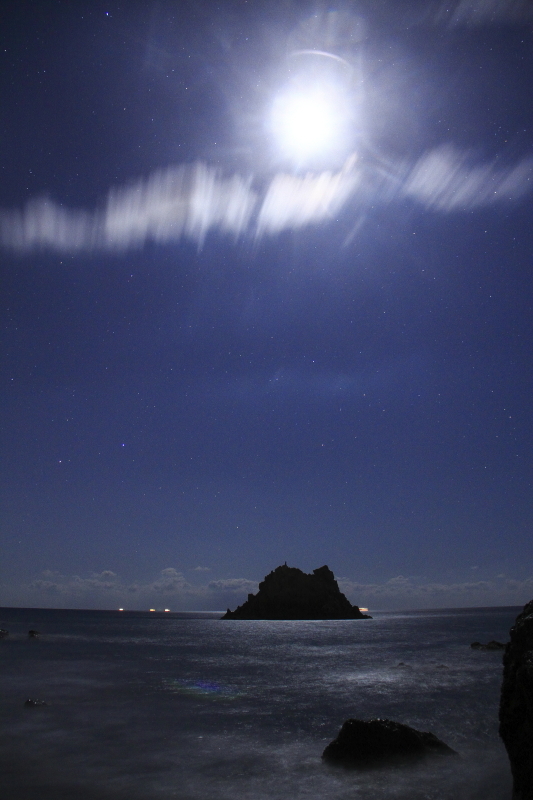 夜空を飛ぶ