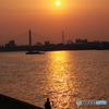 多摩川夕景