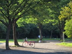 赤い自転車