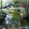 岩魚を焼く嘉門次小屋の煙