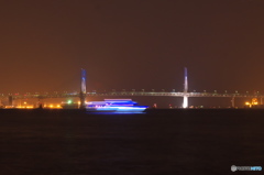 夜の横浜港