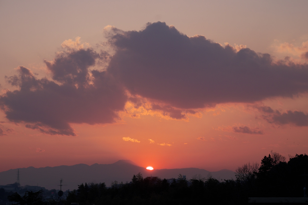 富嶽よ永遠に～遠くから見る夕焼け