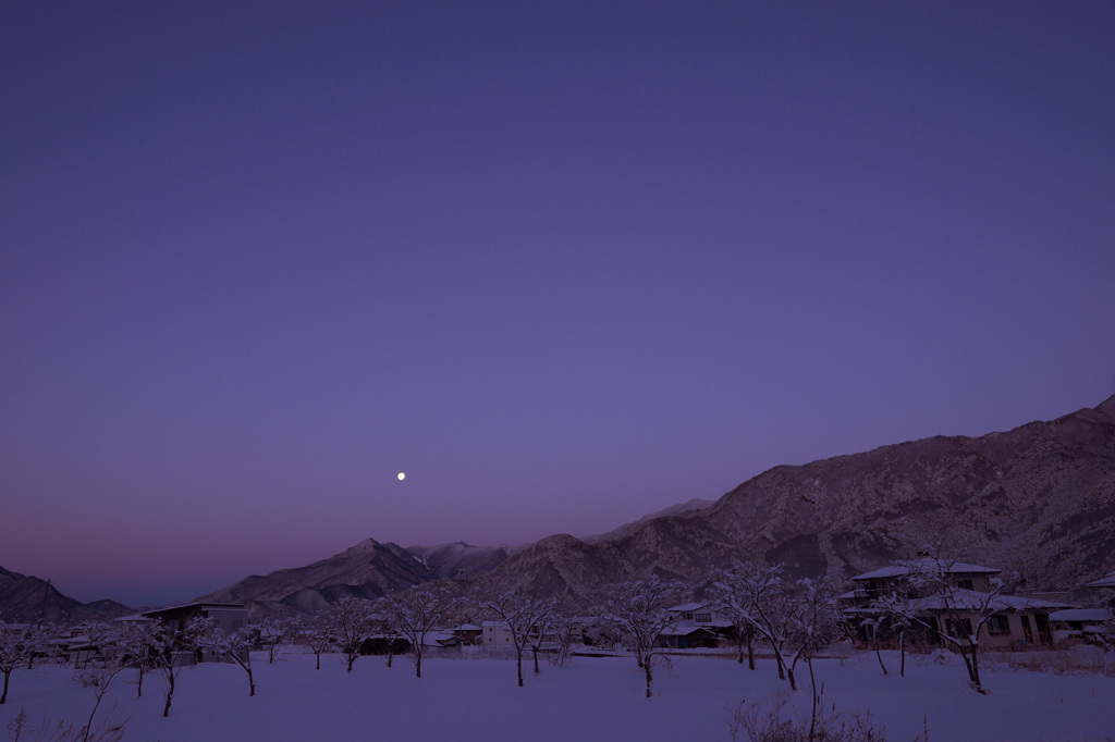 雪の里山