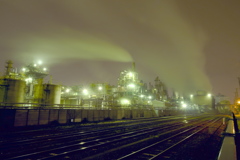 川崎夜話～線路と煙