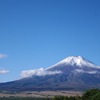 富士山と朝雲